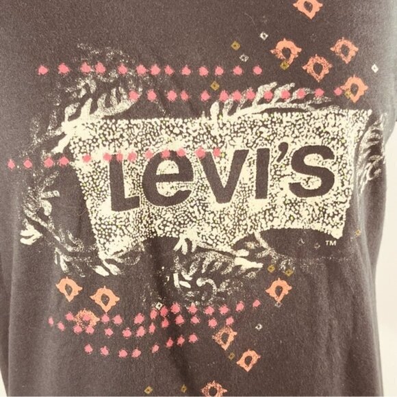 Levi’s Black Capped Short Sleeve Logo T-Shirt Size L Style 53900-0159 - Picture 4 of 7
